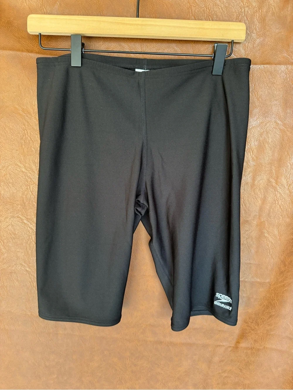 Speedo Endurance+ Mens 34 Black Jammer Swim Shorts Competitive Training Swimsuit